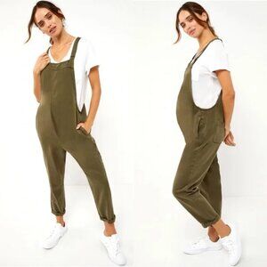 LED LUXE ESSENTIALS DENIM A Pea in the Pod Tencel Maternity Overall Olive M $117